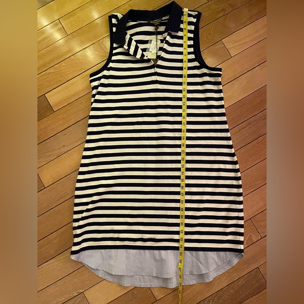 Tommy Bahama Sleeveless Stripe Polo Dress – Navy/White – Size L – NWT - Picture 7 of 8